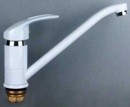 БЕЛЫЙ, латунный! смеситель, змішувач, кран для раковины, мойки, кухни.
