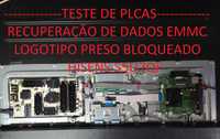 HISENSE 55U7QF Teste de plcas e recuperação de dados emmc
