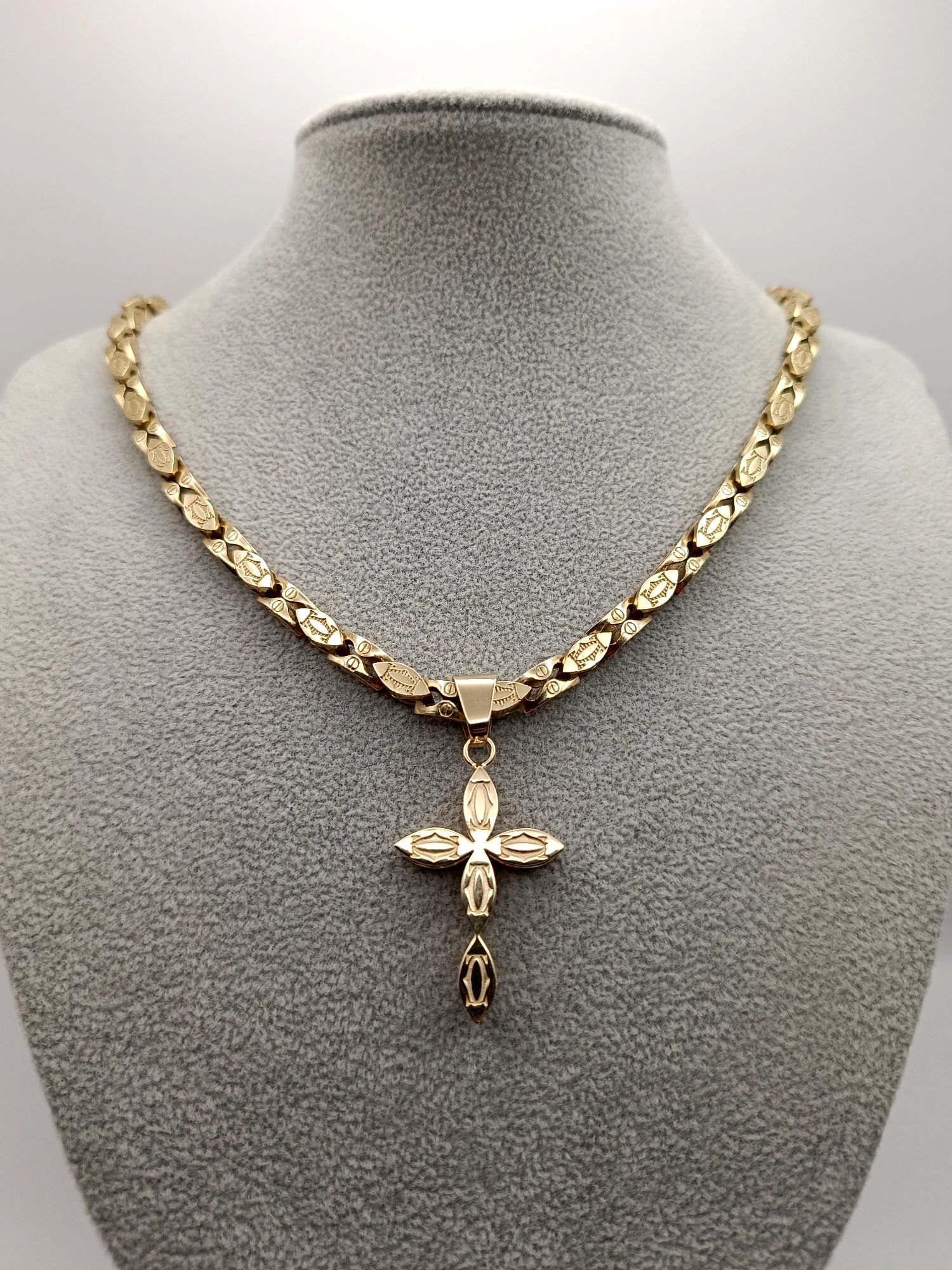 Złoty Krzyż Cartier Pr.585 14 K Nowy