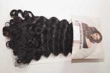 Doczep kręconych włosów 100% ludzkie włosy czarne 45cm clip in #1b