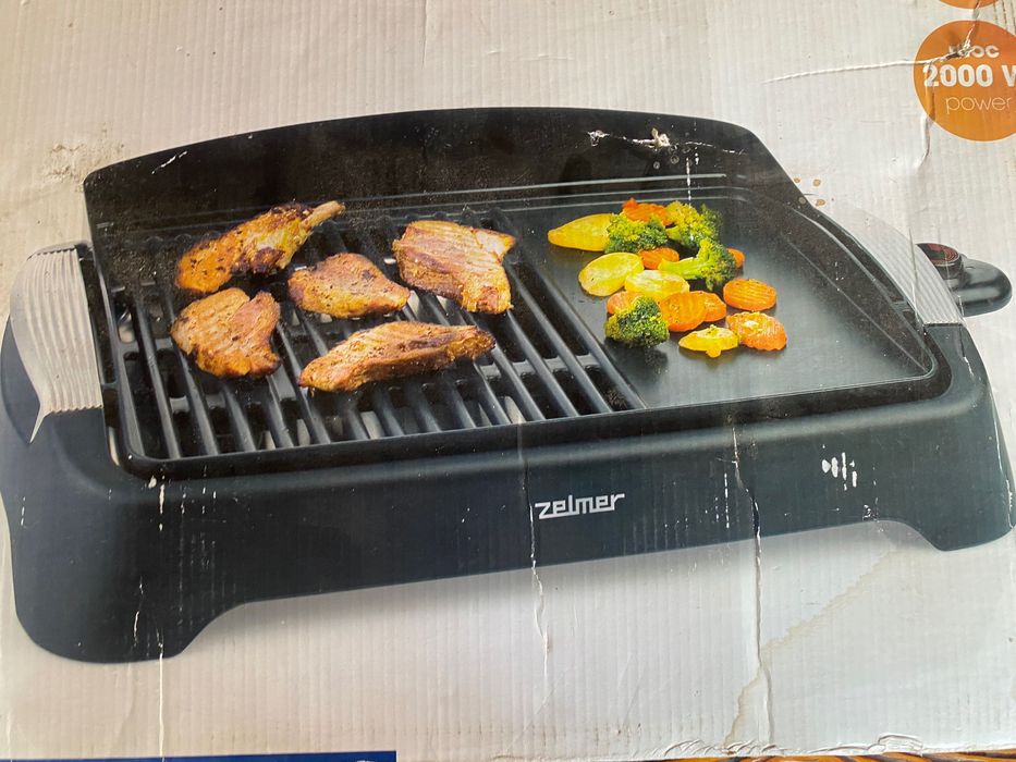 Електричний гриль новий, мангал, барбекю Zelmer 40Z012