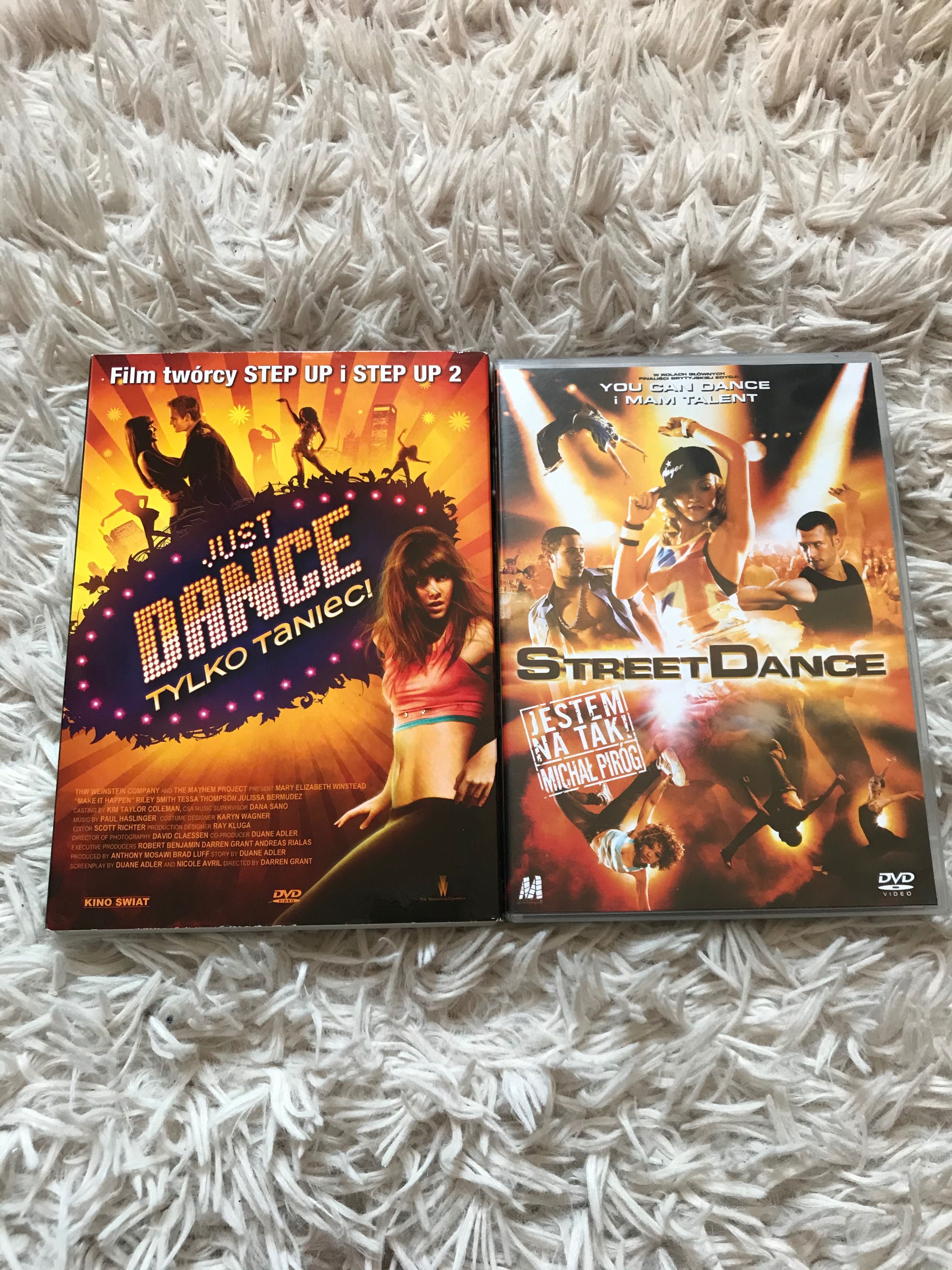 Dwa filmy taneczne płyty dvd Just dance tylko taniec Street dance