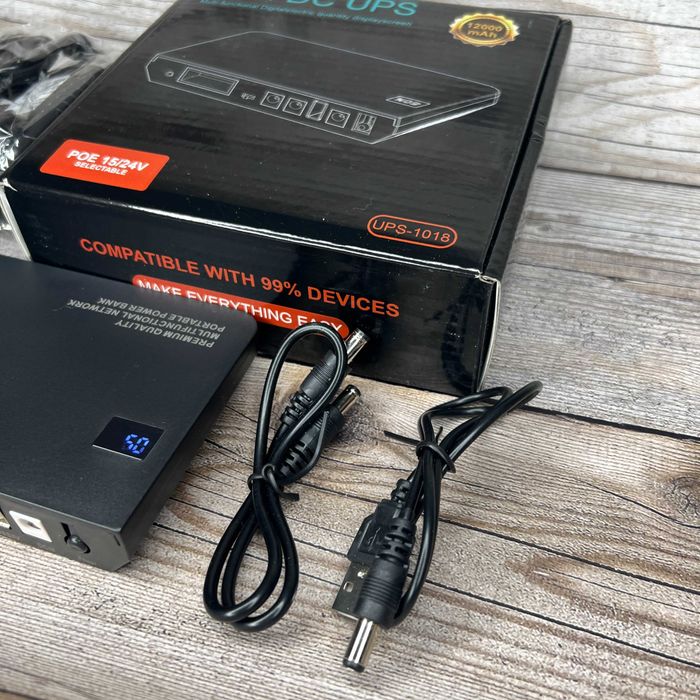 Міні упс безперебійник для інтернету 12000 mAh з екраном 22,5W
