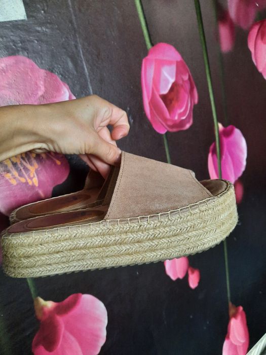 Шлепки натуральная замша