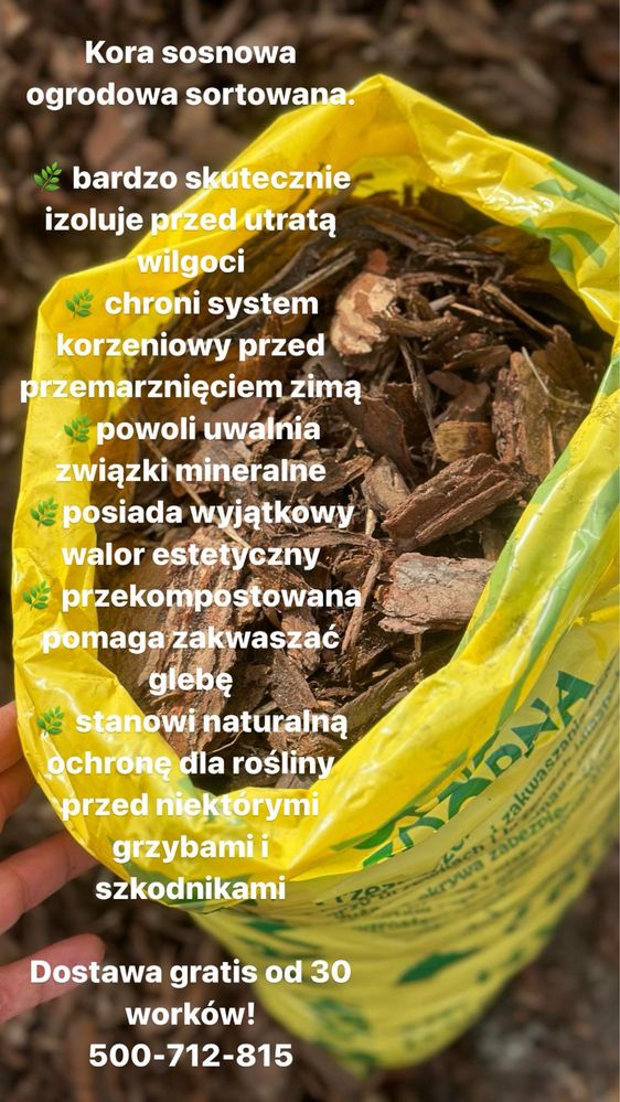 Kora ziemia ogrodowa torf