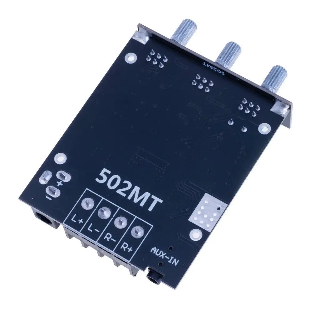 Підсилювач ZK-502MT Bluetooth v5.0, Aux 50Вт*2, 2.0, DC 12-24В