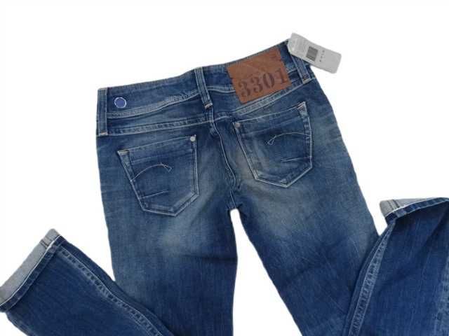 500zł G-STAR RAW oryginalne damskie jeansy biodrówki  S/M nowe 27/32