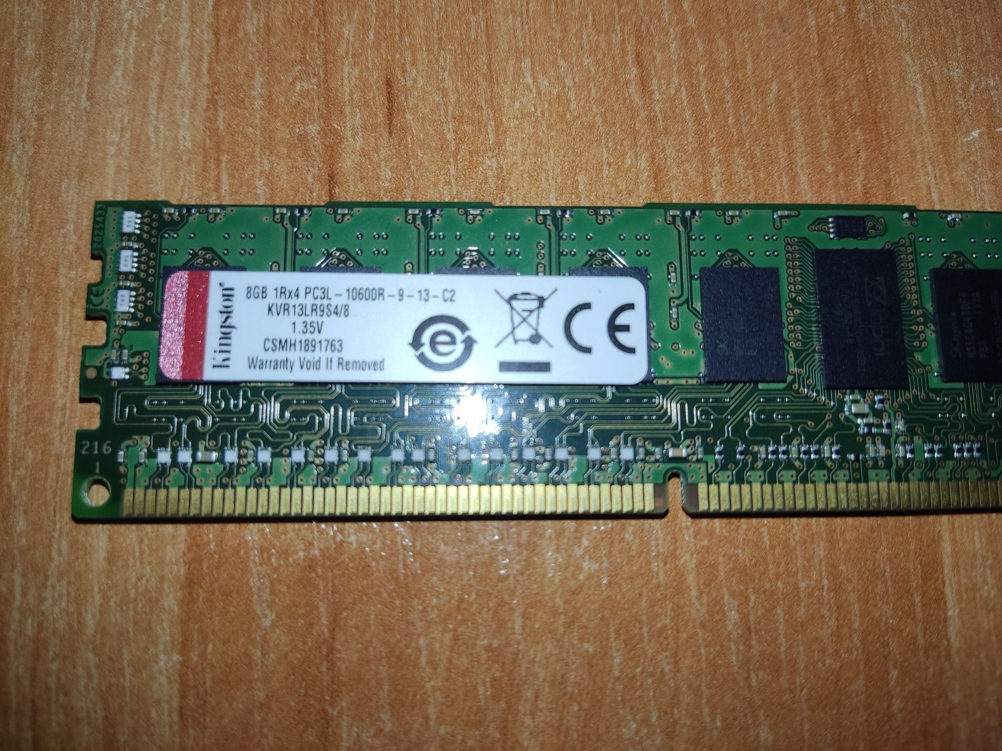 Оперативная память серверная KINGSTON 8GB DDR3 1333 (KVR13LR9S4/8)