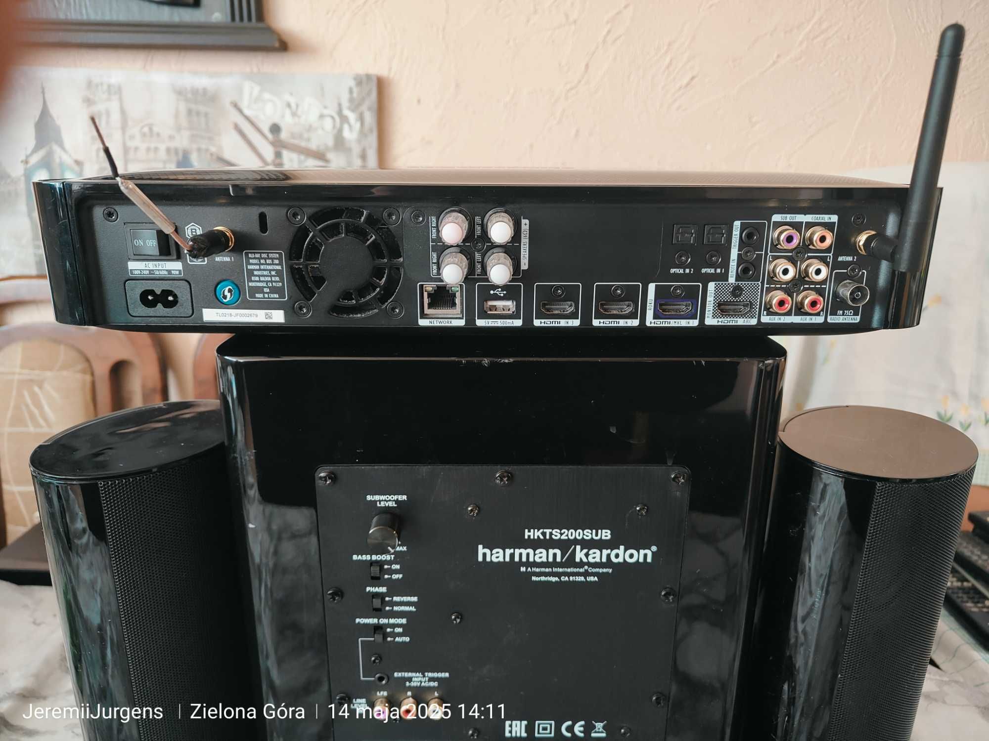 HARMAN KARDON Amplituner 2.1 BluRay HDMI Bluetooth NFC WIFI Pilot Kpl.