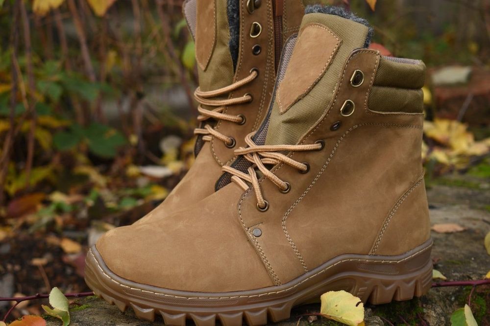 Тактичні зимові берці койот блискавка та шнурівка