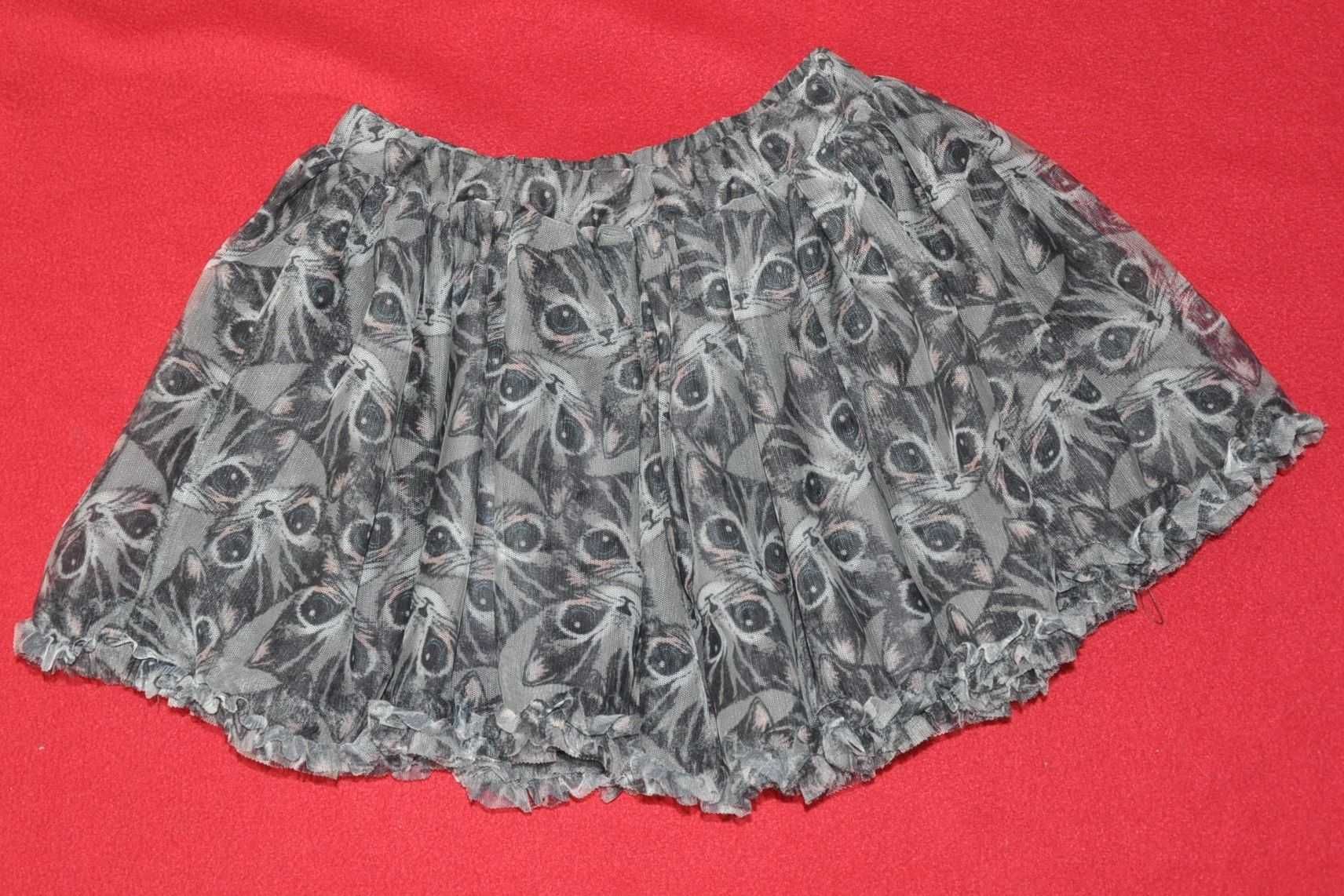 Spódnica H&M 4-5 Lat ( 110-116 ) śliczna w kotki - falbanki, kiecka