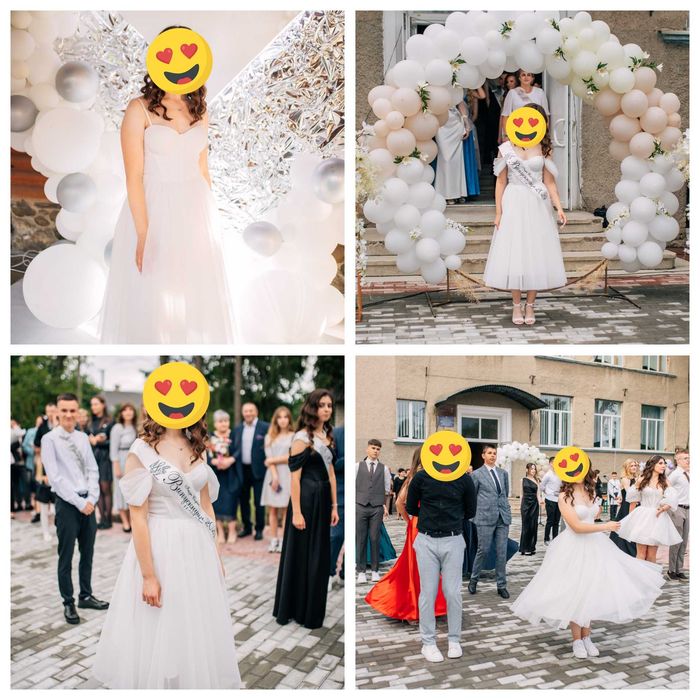 Сукня випускна була одягнена один раз.