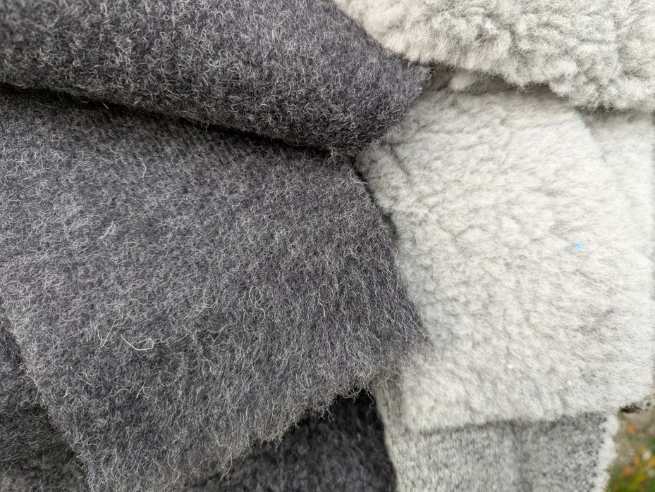 Ścinki kawałki materiału wełna baranek