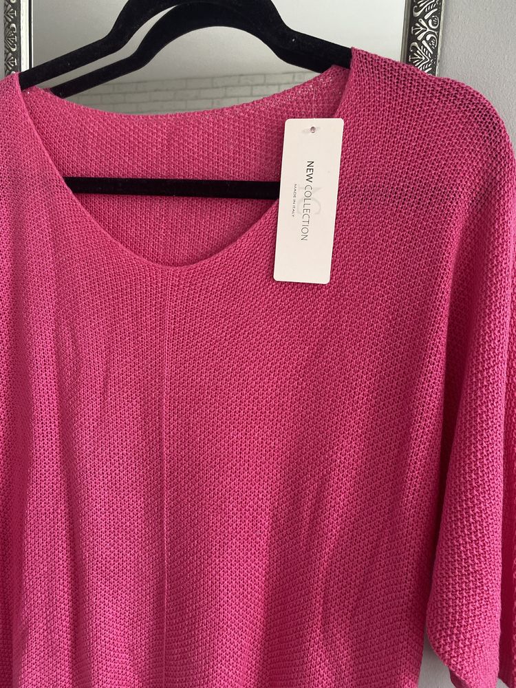 Cieniutki sweterek cukierkowy róż new collection