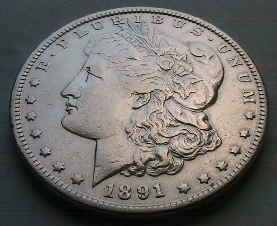 США 1 доллар 1891 Доллар Моргана Morgan Dollar Серебро