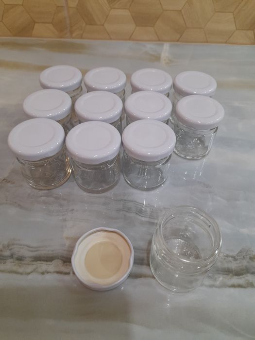 Скляні банки з кришками 42 мл, 12 шт.