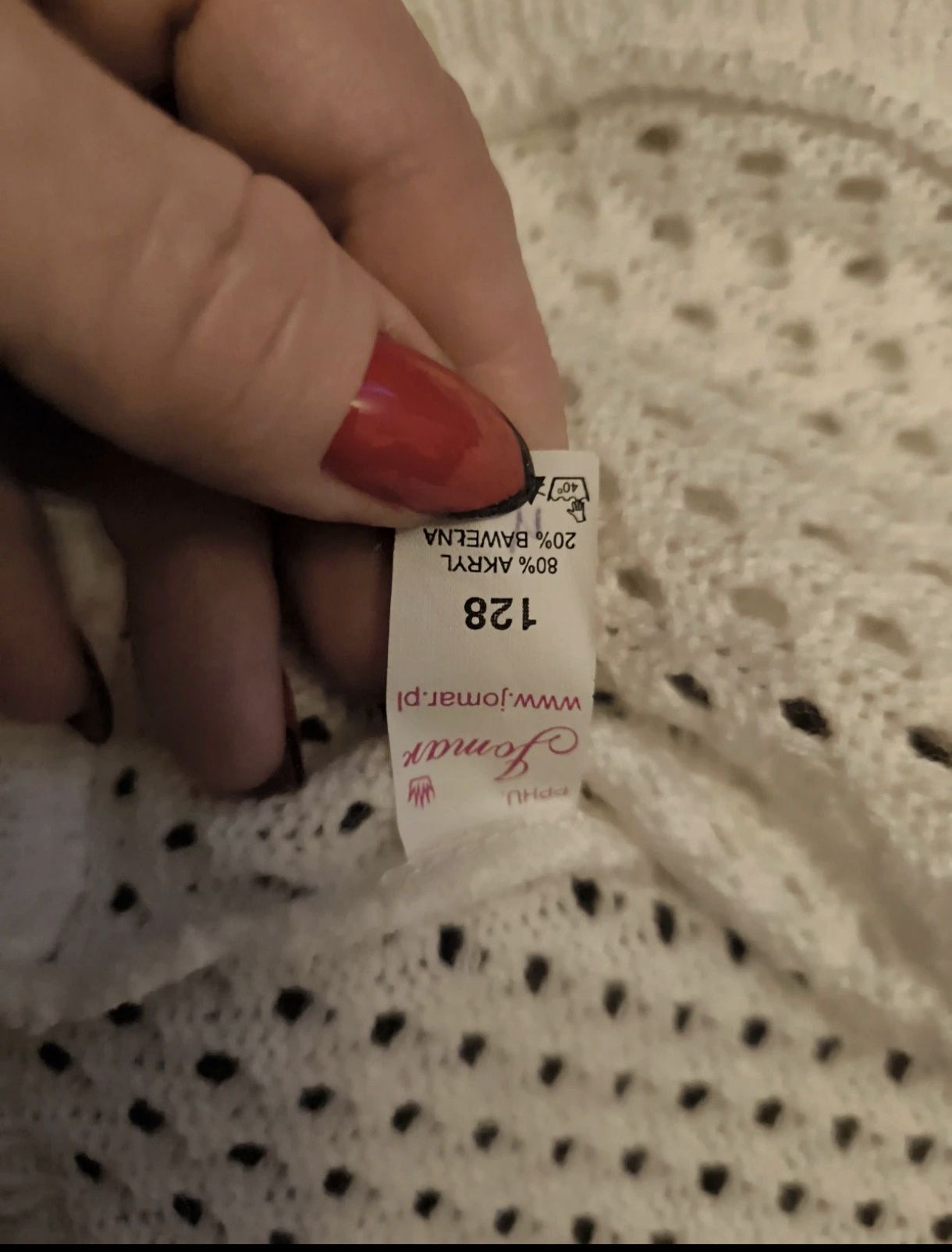 Narzutka sweterek dziewczynka rozmiar 128/134