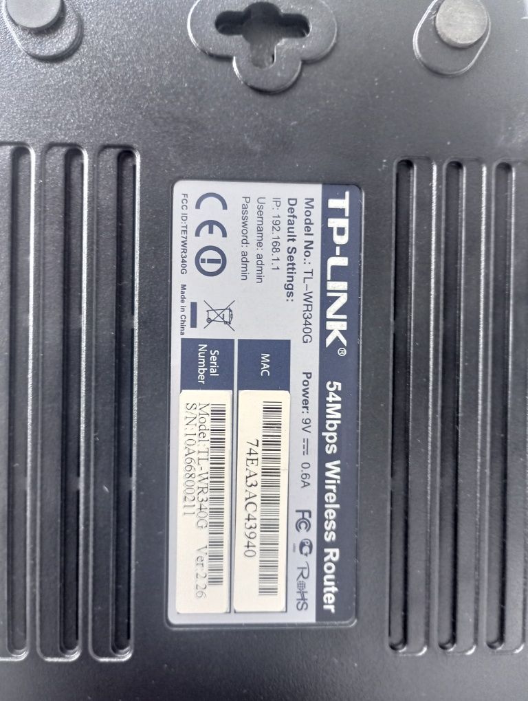 Router tp link tl wr340g
