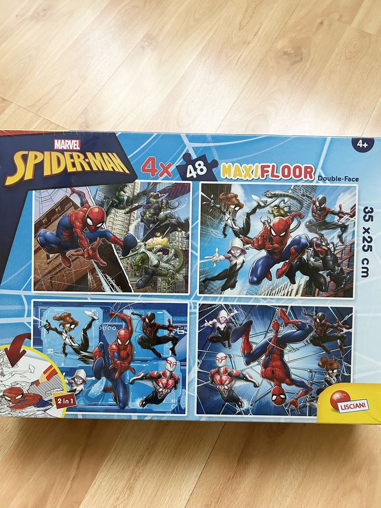 Puzzle podłogowe dwustronne Maxi Floor 4x48el Marvel Spiderman
