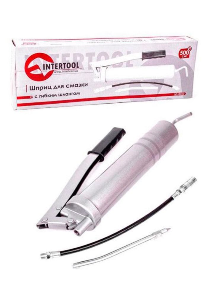 Шприц для змащування, 500 см3, дві насадки INTERTOOL HT-0063