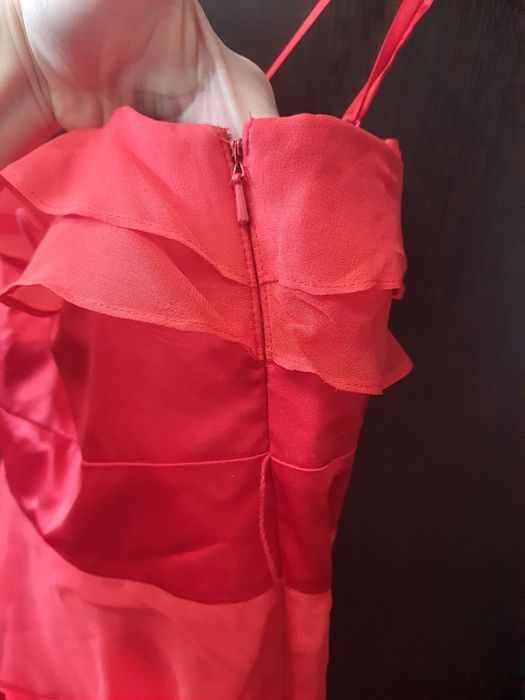 Сукня червона атласна плаття Monsoon платье жіноче гарне нарядне