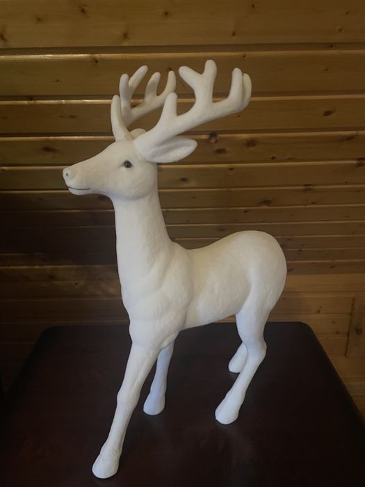 Renifer ozdobny biały duży