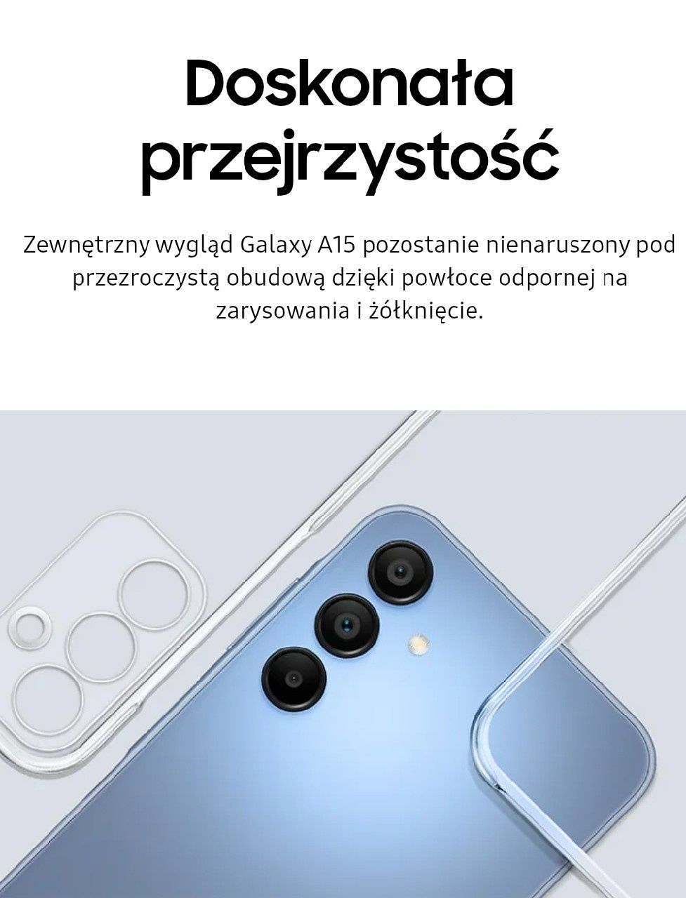Oryginalne etui Samsung Galaxy A15|A15 5G ClearCase, przeźroczyste