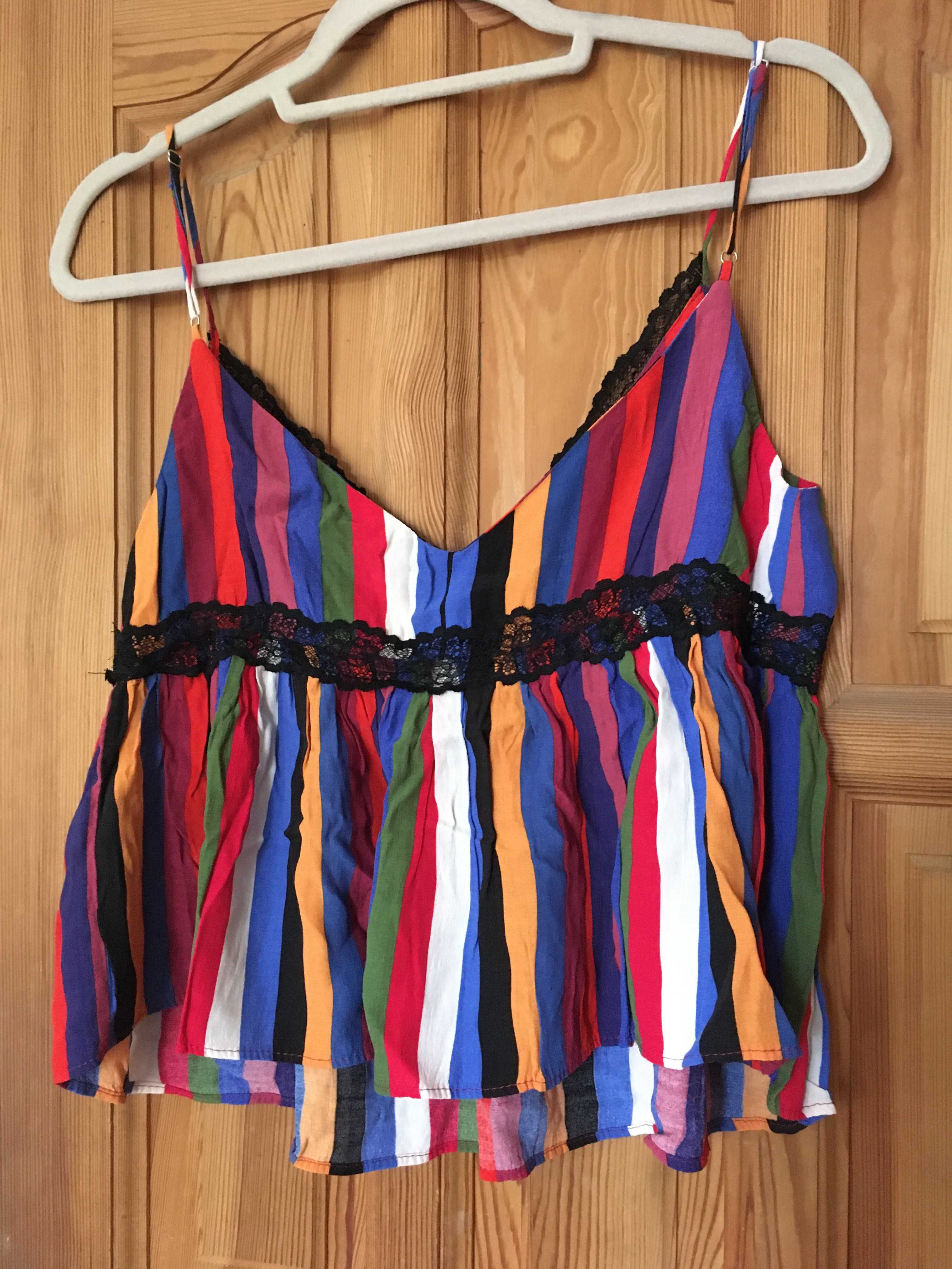 Zara Crop Top M Kolorowy