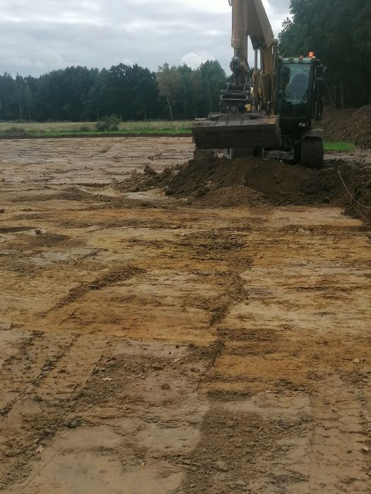 Koparka kop-ładowarka transport piasek kruszywo