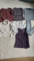 Sweter bluza misha, sweter golf beżowy, bluzka, spodnie pepitka S