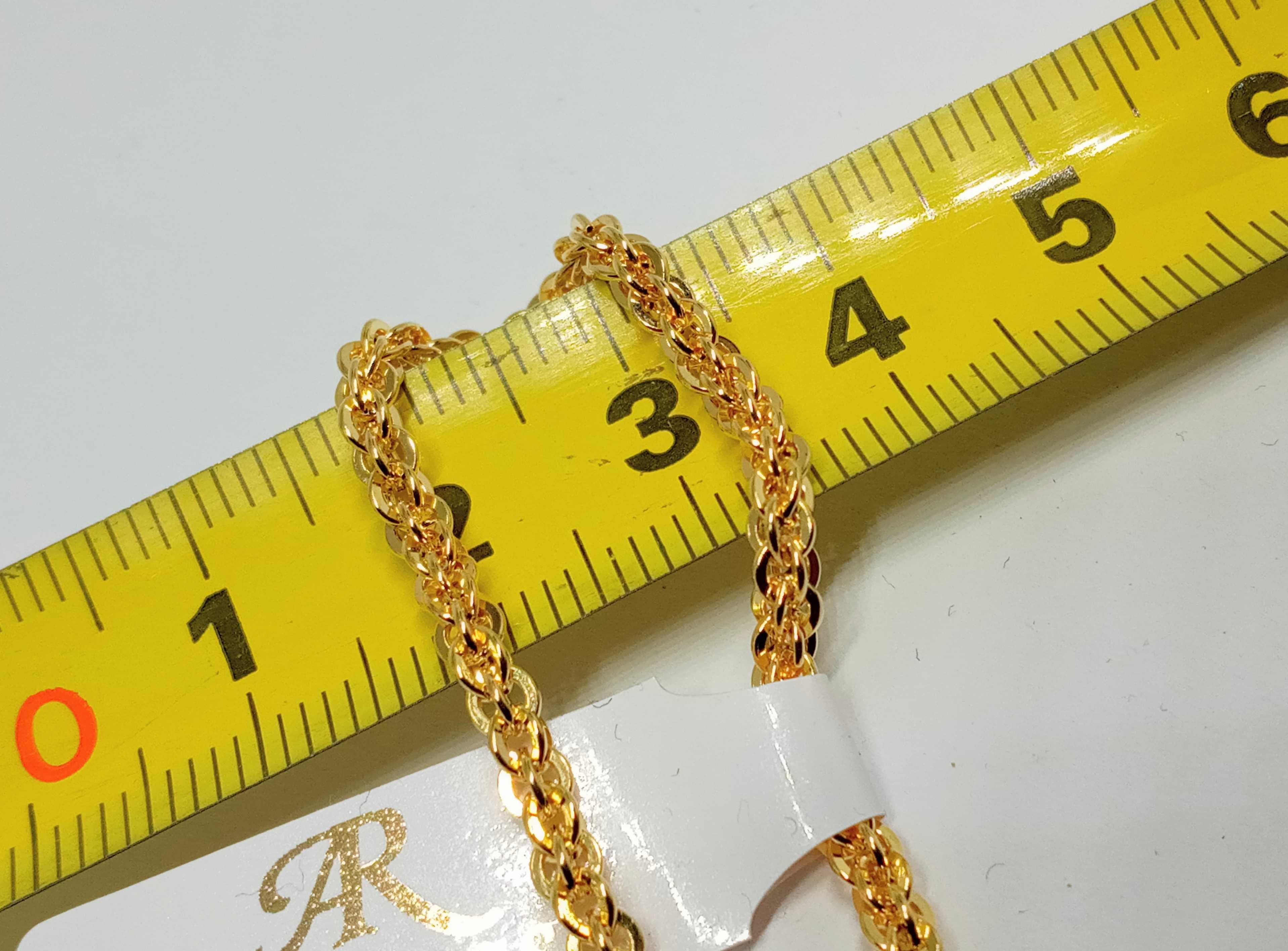 Lombardowski. Nowa złota bransoletka pr.585 19,2cm 2,62g