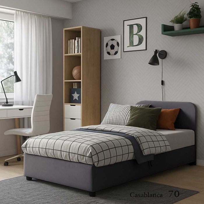 Łóżko młodzieżowe 90x200 – jednoosobowe z zagłówkiem