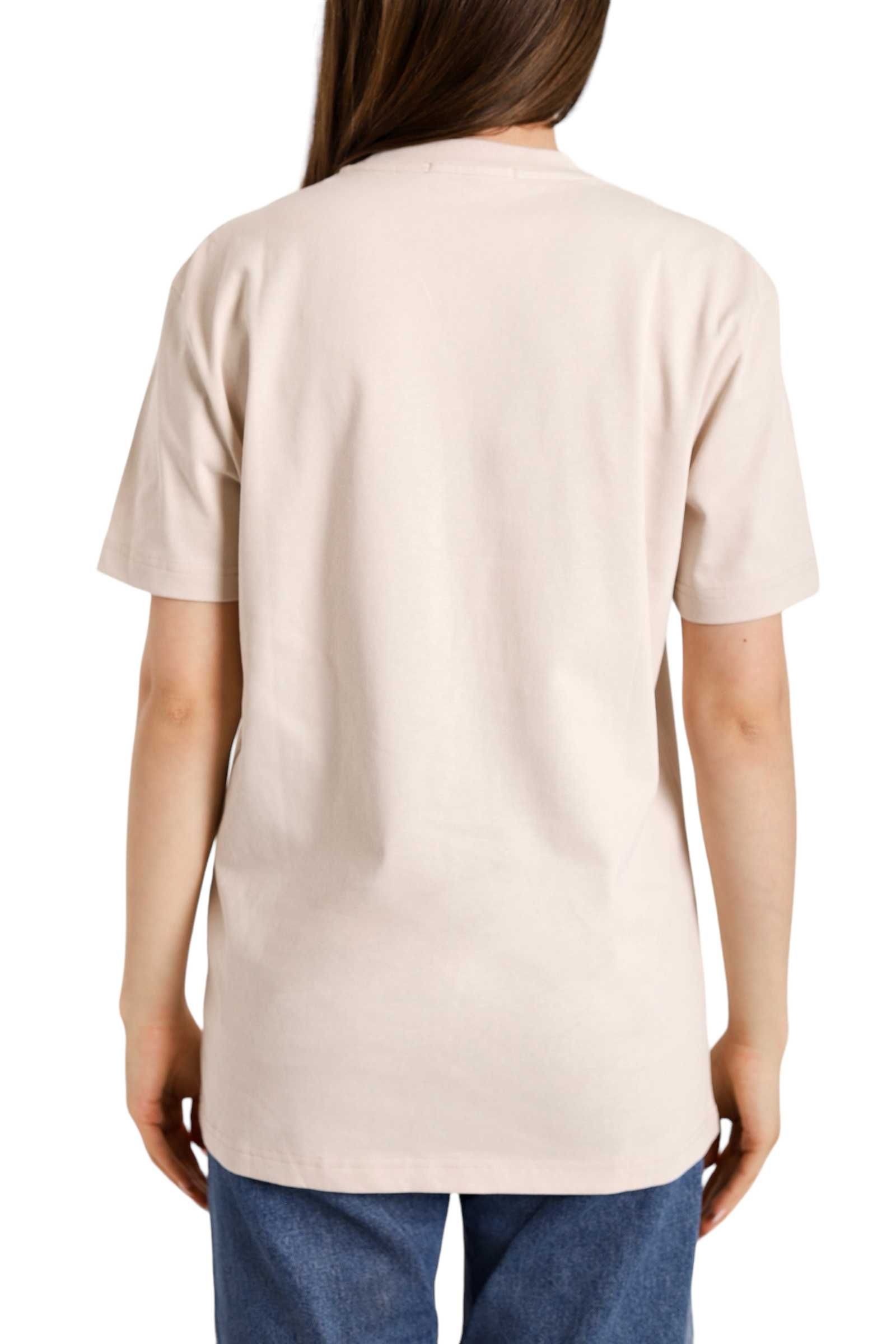 Футболка Acne Studios T-Shirt With Ellison Face Patch Beige