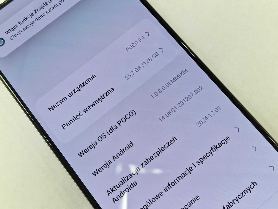 POCO F4 5G Dual SIM/ 8GB/ 128GB/ Silver/ Grade A- + ładowarka
