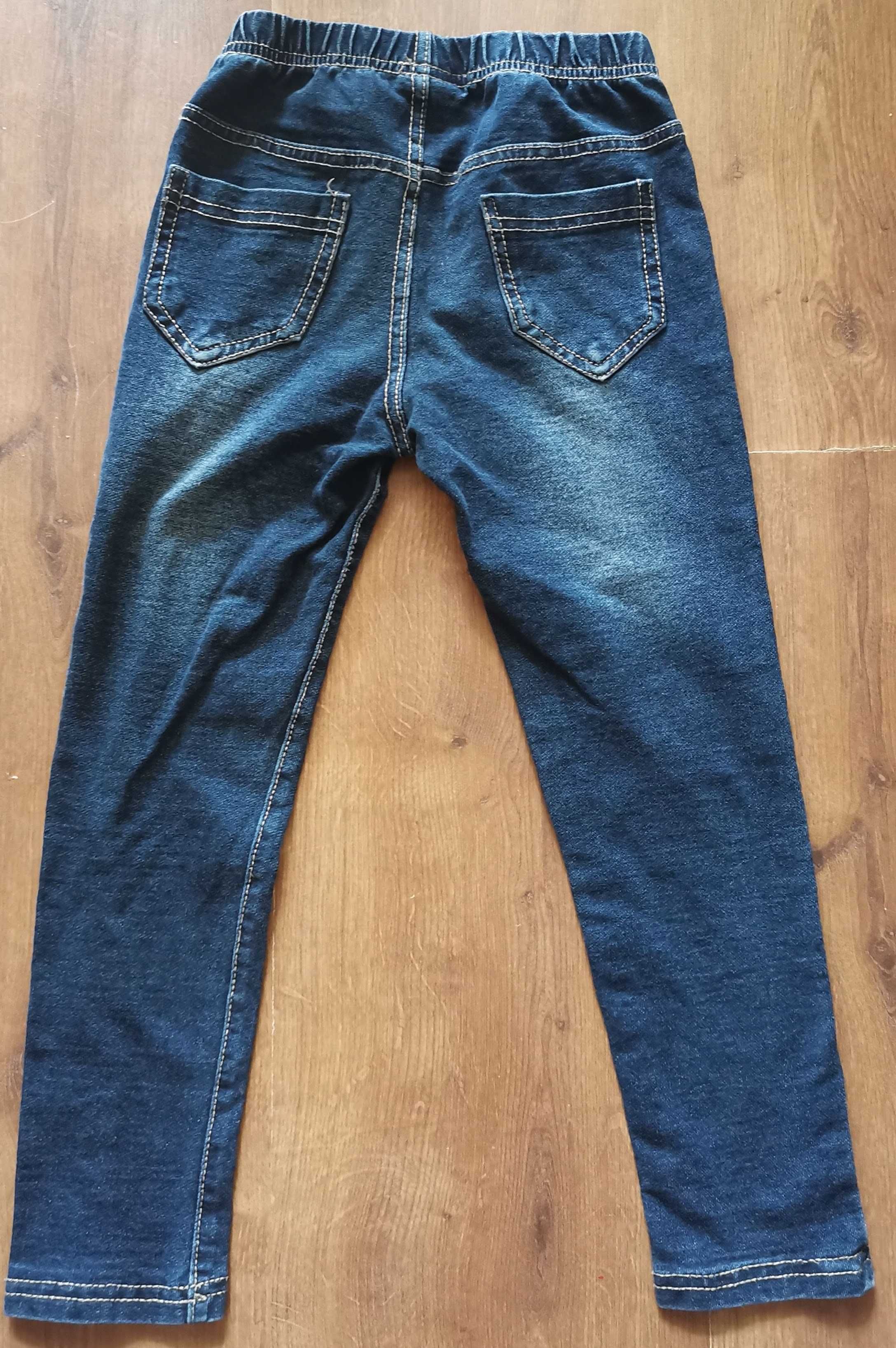 Leginsy miękki jeans spodnie ala jeans 110