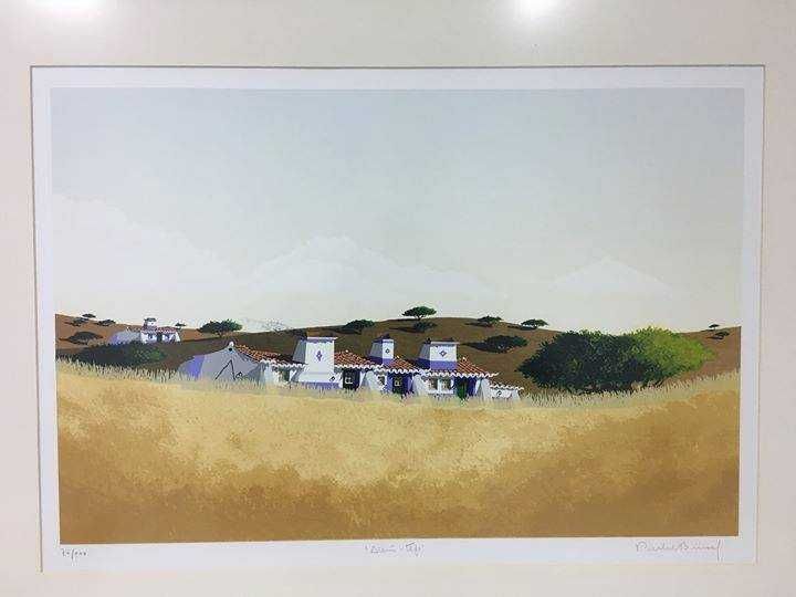 Quadro com Serigrafia de Pedro Buisel (Alentejo) - Alem-Tejo