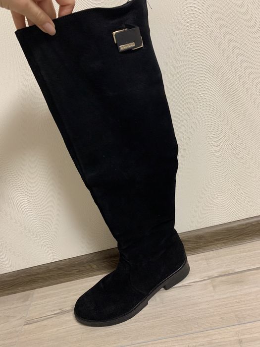 Продам ботфорти шкіряні(замша)