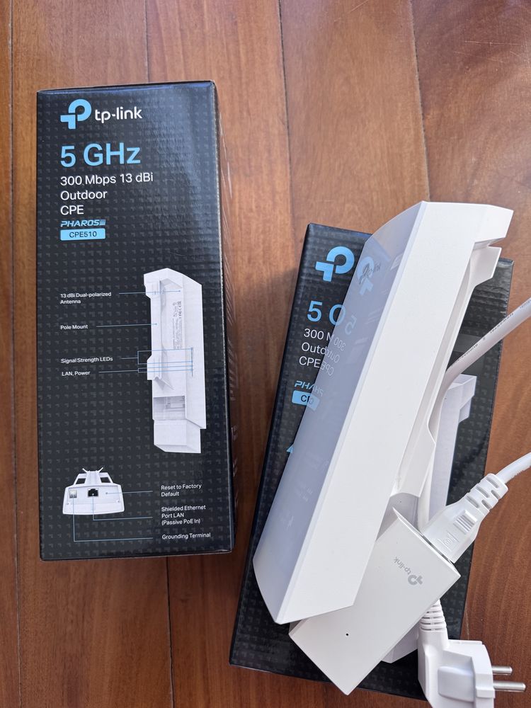 2 x TP-Link CPE510 – 5GHz, 300Mbps, 13dBi – como NOVO c/ garantia