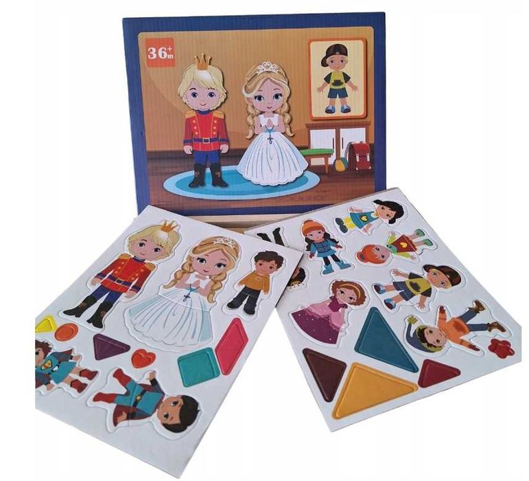 Nowa Magnetyczna ubieranka dziewczynka chłopiec, para królewska