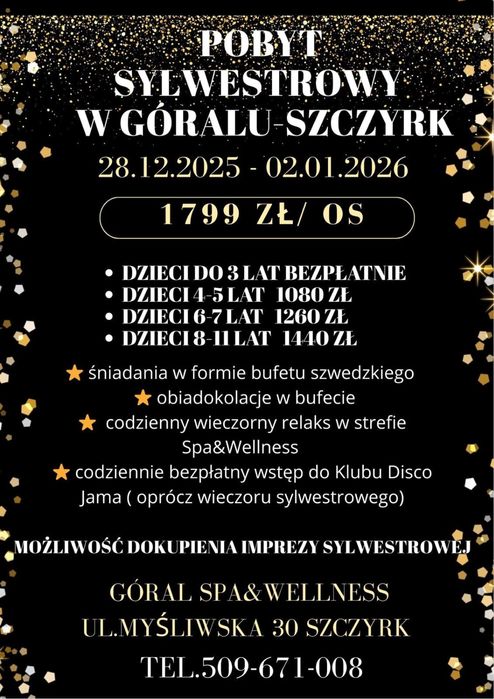 Góral spa Szczyrk wczasy dla seniorów i 40+ nocleg z wyzywienie i spa