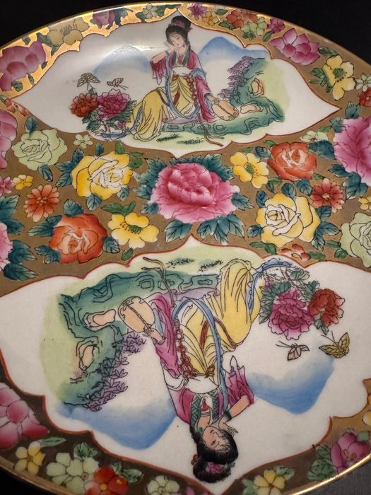 Kompletny chiński serwis do herbaty/kawy porcelana Famille Rose ST