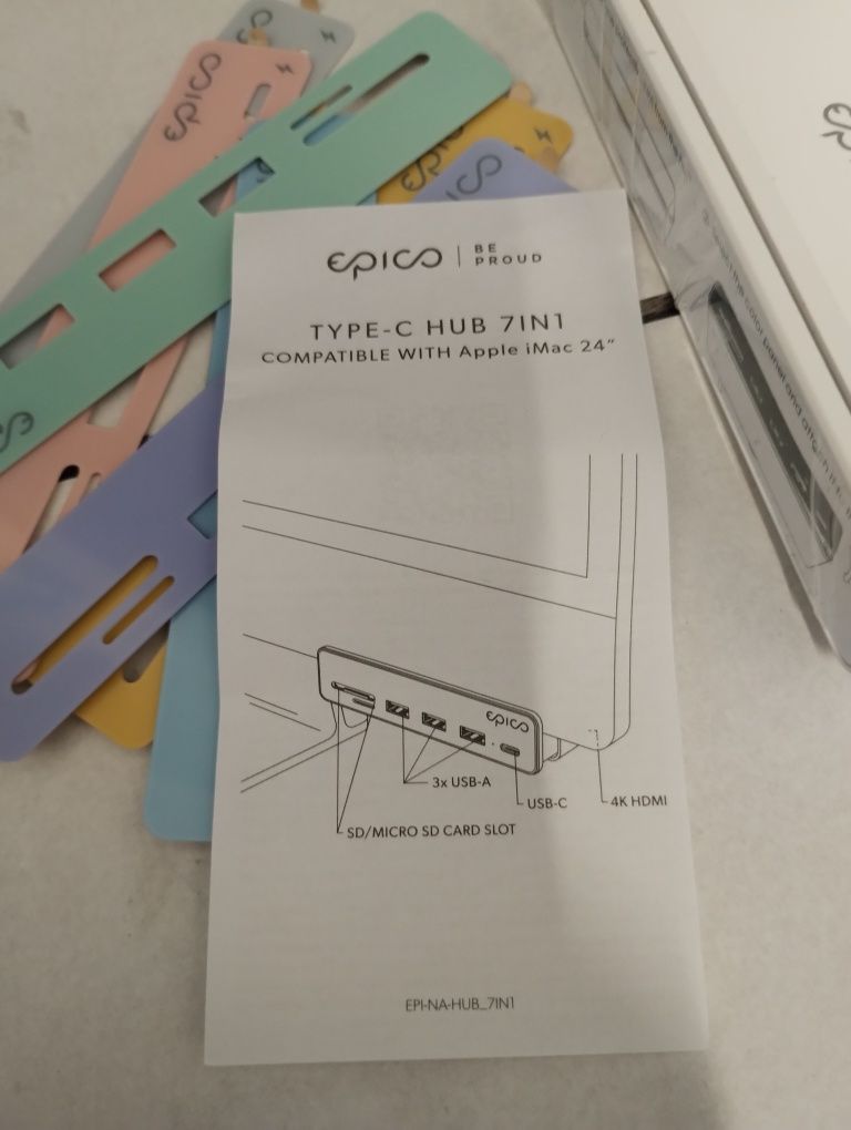 Epico Type-C Hub 7 in 1 - Przejściówka USB-C do iMac