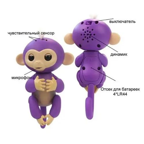 Интерактивная обезьянка с детской площадкой Fingerlings Monkey