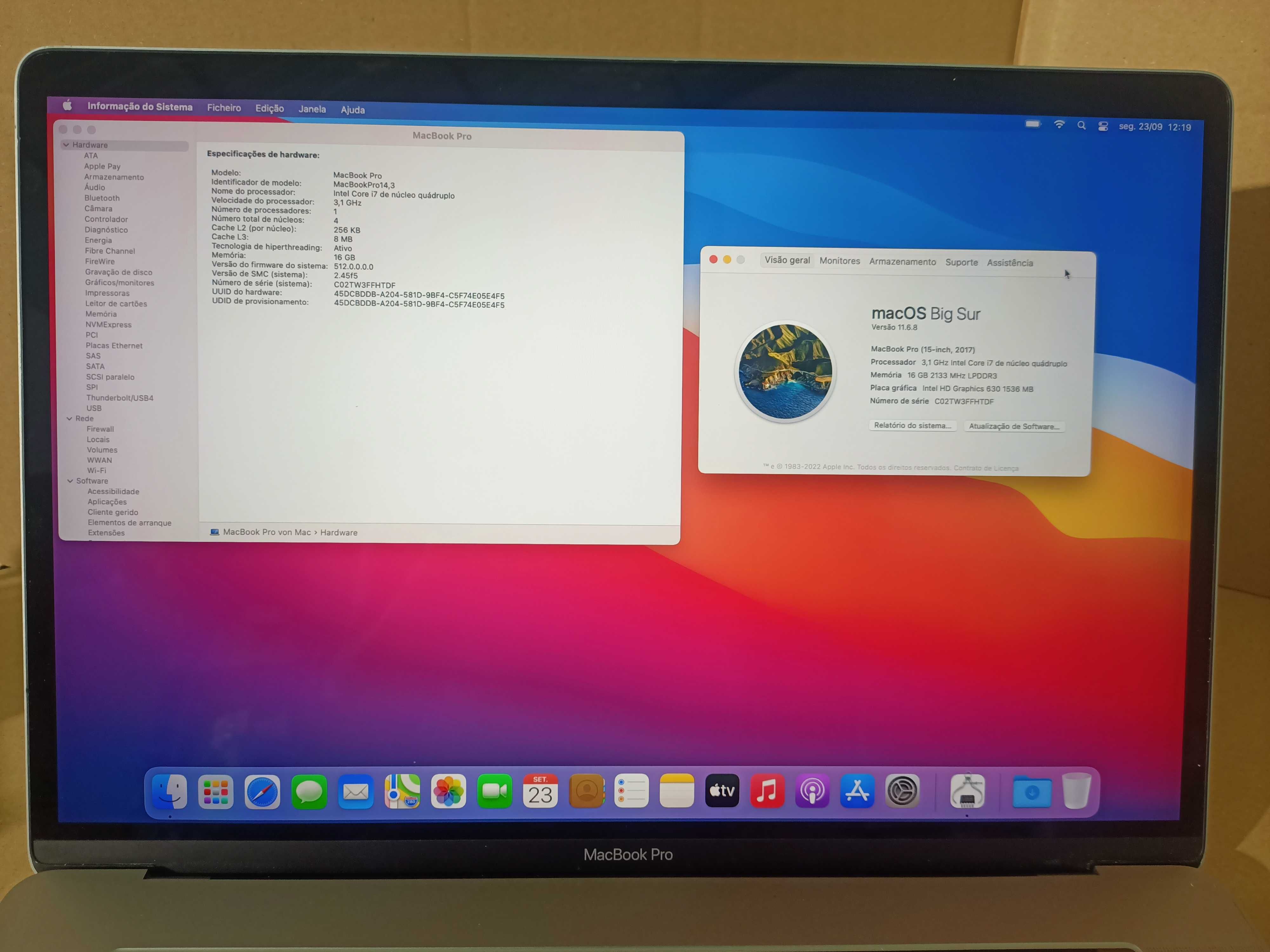 MacBook Pro 14,3 i7 Disco Rigido 1000GB
