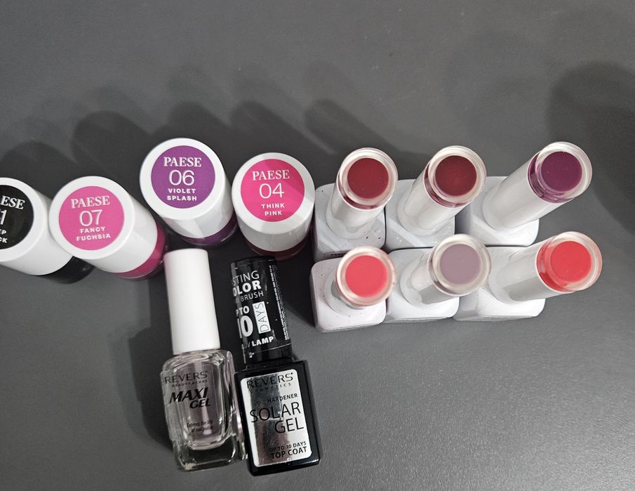 REVERS GeLac/PAESE/zestaw lakierów + TopCoat-y gratis/12sztuk