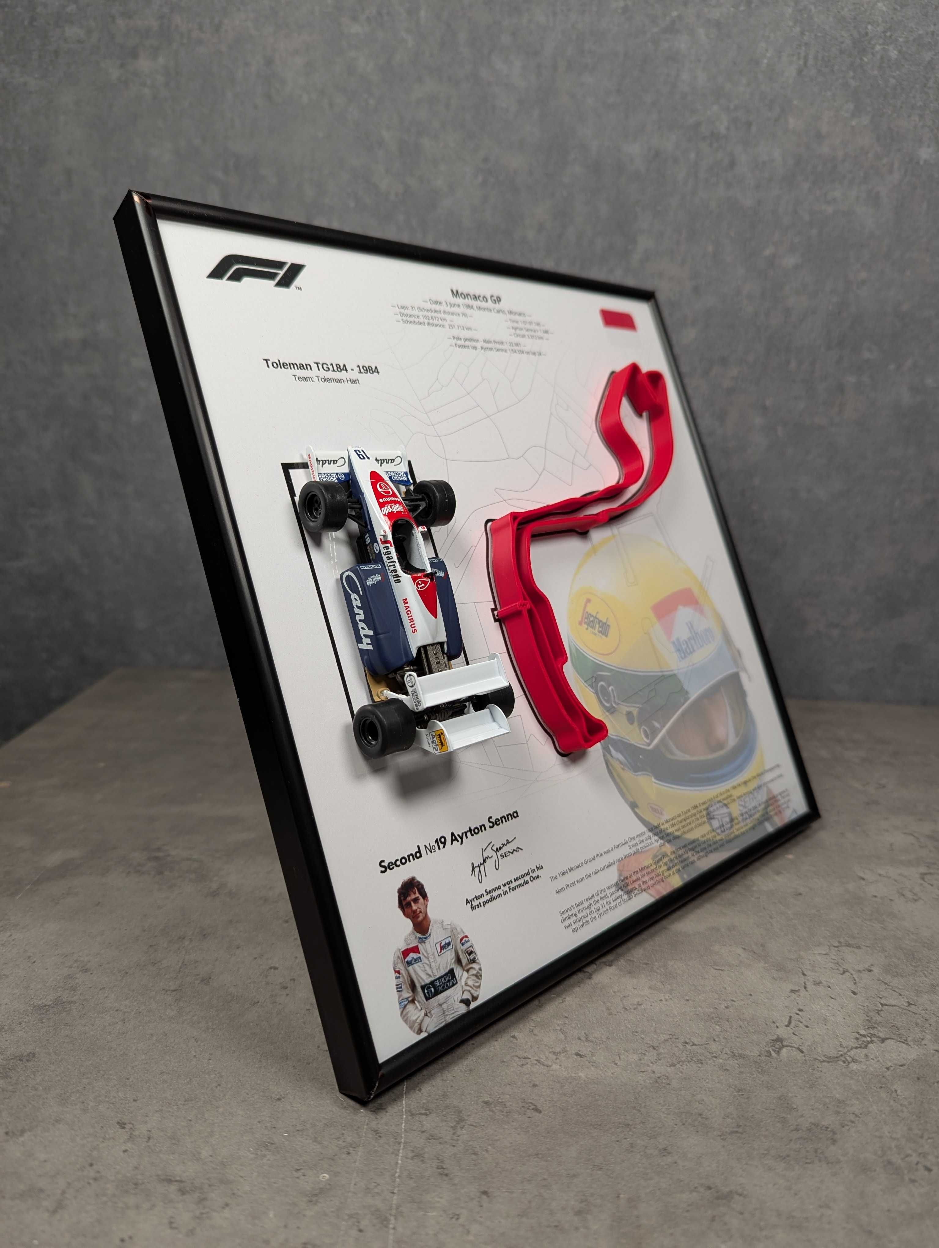 Panini F1 TOLEMAN TG184 2в1 Траса Monaco GP №19 Ayrton Senna