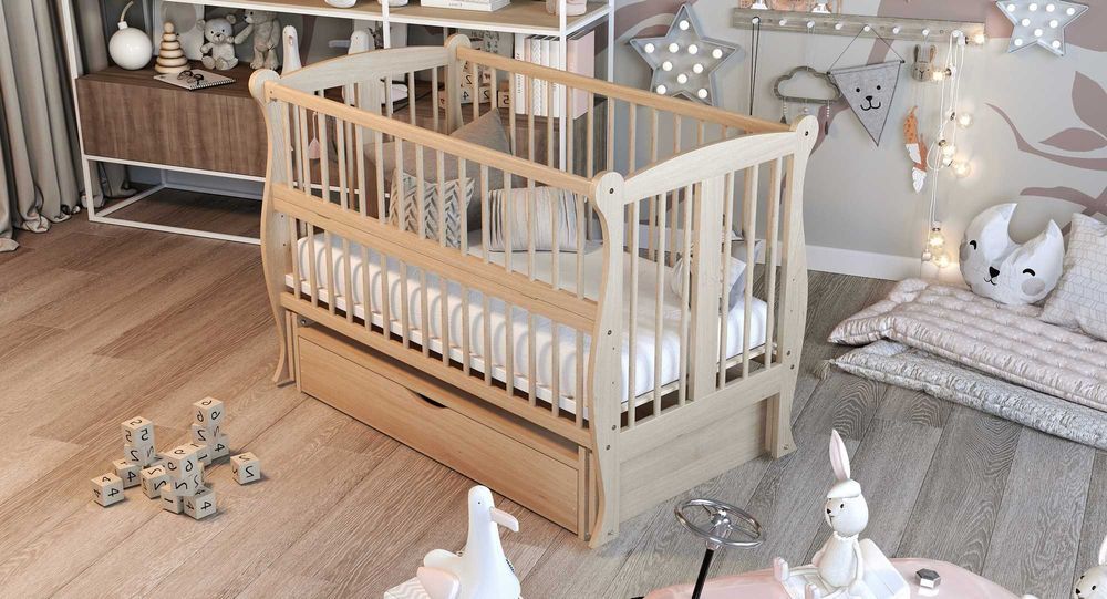Ліжечко Букове ! Ліжко для Немовлят | Кроватка для новонароджених.