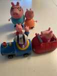 Świnka peppa mama tata george figurki autka Zoe zebra