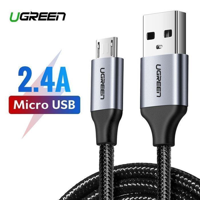 Kabel Usb Do Micro Usb Ugreen  Us290 Qc 3.0 2.4A 1M (Czarny)