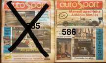 Vendo jornais AutoSport - ano 1988